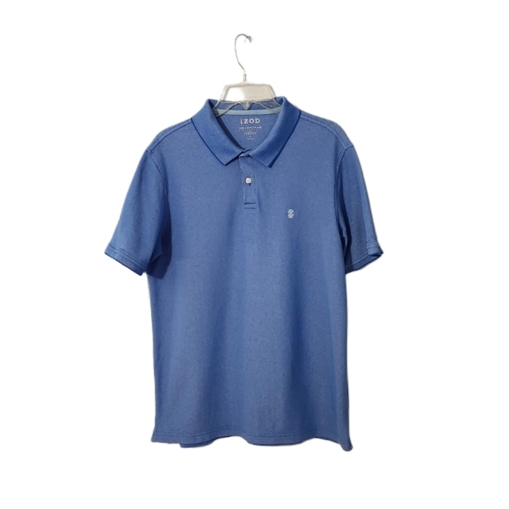 IZOD Advantage Performance  Polo  Shirt  Men's Large  Short Sleeve  Blue
